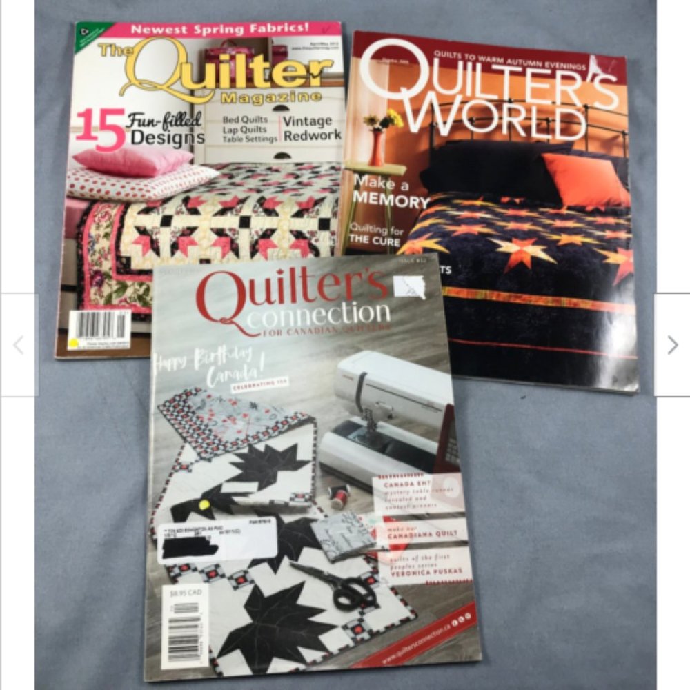 Lot of 3 Advanced Quilter Computer Printed Patchwork Magazine Canadian Design